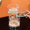 xiyouya Makeup Organizer Five Layer Transparent Cosmetic Rotating Jewelry Display Stand Earrings Bracelet Necklace Earrings Storage Box Cosmetic Display Case view 4
