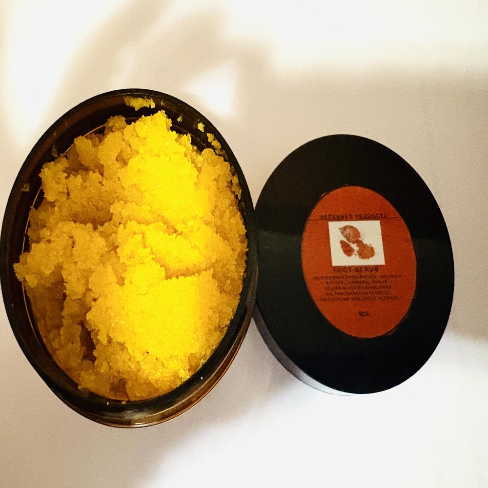 Natural Turmeric Body and Foot Scrub, Exfoliating Skin Care Treatment
