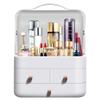 Makeup Organizer Large-capacity Cosmetic Storage Box Desktop Jewelry Lipstick Makeup Brush Finishing Box Dressing Table Skin Care Product Rack Cosmetic Display Case(Small) view 1
