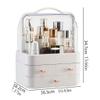 Makeup Organizer Large-capacity Cosmetic Storage Box Desktop Jewelry Lipstick Makeup Brush Finishing Box Dressing Table Skin Care Product Rack Cosmetic Display Case(Small) view 2