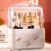 Makeup Organizer Large-capacity Cosmetic Storage Box Desktop Jewelry Lipstick Makeup Brush Finishing Box Dressing Table Skin Care Product Rack Cosmetic Display Case(Small) view 4