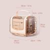 xiyouya Makeup Organizer Dressing Table Jewelry Box Desktop Storage Necklace Earrings Multi Layer Exquisite Portable Lipstick Storage Box Cosmetic Display Case view 2
