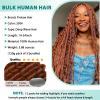 Human Braiding Hair for Boho Braids 18 Inch 120g 350 Copper Deep Wave Boho Human Hair Curly Braiding 100% 12A Virgin Curls Bulk No Weft Bohemian Bundles Extensions for Knotless Braids view 2