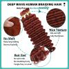 Human Braiding Hair for Boho Braids 18 Inch 120g 350 Copper Deep Wave Boho Human Hair Curly Braiding 100% 12A Virgin Curls Bulk No Weft Bohemian Bundles Extensions for Knotless Braids view 3