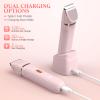 HOHOLE 5-in-1 Bikini Trimmer for Women, IPX7 Waterproof Electric Razors Shaver, Cordless Body Hair Trimmer, Facial & Pubic Hair Removal, Ceramic Blade (Pink) view 4