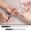2 PCS Metal Toenail File, Stainless Steel Long Nail File, 4 Sides Coarse Nail Files for Thick Toenail, Nails Care Tool for Men Women, 2 Sizes view 3