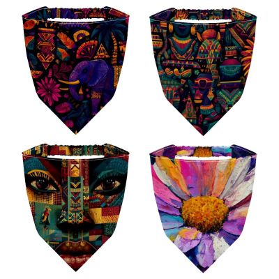 otnrnondcl 3 PCS Hair Scarf, Hair Bandanas Colorful Ethnic Africa Aloha (1) Head Kerchief, Vintage Knitted Headband for Women, Headwrap for Girls