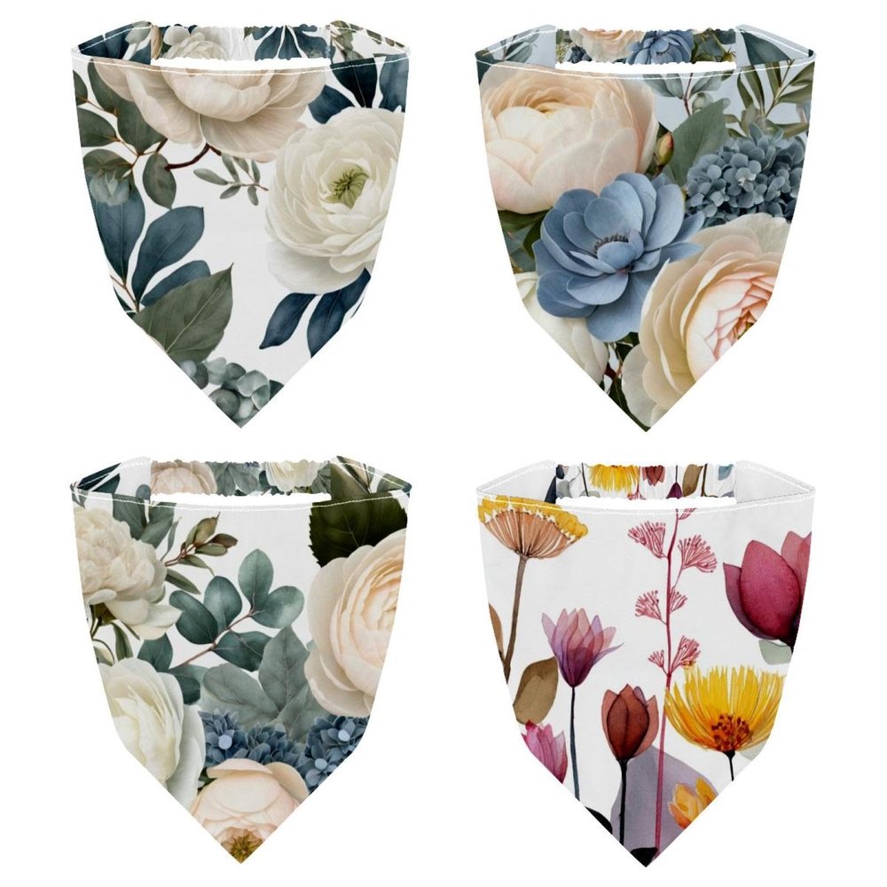 otnrnondcl 4 Pcs Wedding seasonal flower (2) Hair Bandanas Scarf Lightweight Fashion Head Scarves for Sleeping Handbags Scarf