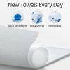 50 Count Disposable Face Towel, Ultra Soft & Thick Washcloths, Biodegradable Facial Towels for Sensitive Skin, Makeup Remover Dry Wipes, Lint-Free Towelettes for Cleansing view 3