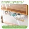 BALUCA Small Clear Stackable Storage Drawers 33 Angled Acrylic Makeup Organizer for Vanity, Undersink & Kitchen Cabinets | Multi-Purpose Plastic Storage Bins & Drawer Organizer Bins (Small) view 3