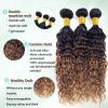T1B/2/30 Chestnut Brown Ombre Water Wave Human Hair Bundles Virgin Brazilian Water Wave Curly Bundles 12A Wet And Wavy Bundles Human Hair Deep Water Wave Bundles Human Hair Extensions 12 14 16 Inch view 2