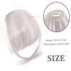 ESiiFuu Bangs Hair Clip Clip In Bangs for Women 9.8" Natural On Silver Grey Air Hair with Invisible Net Breathable Curlable Cuttable Washable view 2