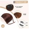 ESiiFuu Bangs Hair Clip Clip In Bangs for Women 9.8" Natural On Silver Grey Air Hair with Invisible Net Breathable Curlable Cuttable Washable view 3