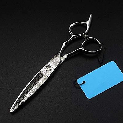 6-Inch Damascus Steel Hair Cutting Scissors - Ideal for Willow Hair Salons and Barbering