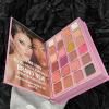 Professional Makeup Palette, 78-Color All-in-One Collection with 48 Eyeshadows, 6 Highlighters, 6 Blushes, 12 Lipsticks, Pink Book Style Case, Matte and Pearlescent Finishes view 3