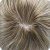FNY HAIR Toupee Men Hairpieces Fine Mono Hair Piece For Men Real Human Hair Replacement System Poly Skin Mens Toupee Protesis Capilar Hombre 6X8 120% Density 540# 5# Medium Light Brown+40% Gray view 4