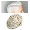 FNY HAIR Toupee Men Hairpieces Fine Mono Hair Piece For Men Real Human Hair Replacement System Poly Skin Mens Toupee Protesis Capilar Hombre 8X10 120% Density 60RY# view 1