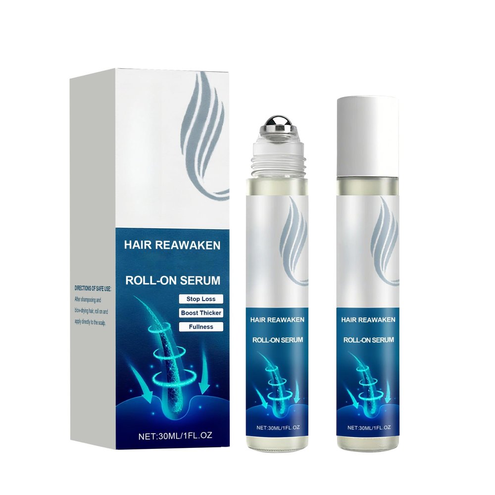 2-Pack Hair Care Roll-On Serum for Hydrating Scalp and Nourishing Smooth, Shiny Hair  Lightweight Daily Treatment