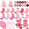 ARQRHTLY Galentine's Day Gifts for Women, 12 Set Fuzzy Sock Scrunchie Gifts view 1