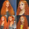 Color #350 Copper Ginger Deep Wave Human Hair Bundles Orange Deep Weave 3 Bundles Human Hair 14 16 18 Inch Double Weft Unprocessed Virgin Remy Hair Extensions 50g Per Bundle view 3