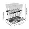 12-Bottle Manual Perfume Dispenser with 12 Pump Heads 12 Testing Cups Manual Liquid Filling Machine Transfer Tools Kit Each with a Capacity of 200 Ml for Perfume Store Studio Salon Bar view 2
