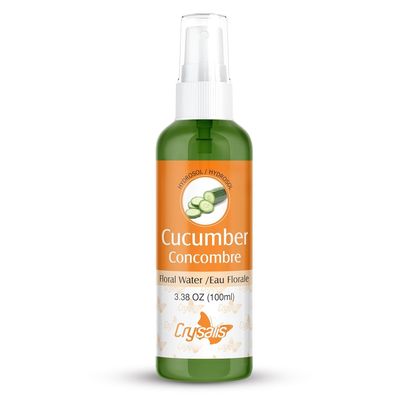 BEMT Pure Natural Cucumber Hydrosol  100ml Cold-Pressed Floral Water, Cosmetic Grade Skin Mist, Refreshing & Hydrating Facial Spray for Daily Skincare