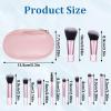 10 Pcs Mini Makeup Brushes Travel Makeup Brush Set Pink Portable Full Complete Function Cosmetic Kit with Pouch Short Makeups Brush Small Travel Essentials for Women Girls Foundation Eyeshadow Blush view 2