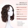 LEEONS Short Wavy Hair Topper for Women, 11inch Breathable Synthetic Hairpiece with 6.5x6.5 Base, Instantly Adds Volume & Conceals Thin/White Hair Roots view 2