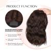 LEEONS Short Wavy Hair Topper for Women, 11inch Breathable Synthetic Hairpiece with 6.5x6.5 Base, Instantly Adds Volume & Conceals Thin/White Hair Roots view 3