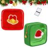 2026 New Christmas Preppy Patch Makeup Bags, 12 Pack Mini Clear Zipper Makeup Bag, Small Square Nylon Holiday Travel Skincare Cosmetic for Women Gift (2Pcs, A) view 1