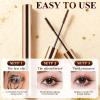 2PCS Ultra-Fine Lengthening Waterproof Quick-Dry Mascara, Iron Wand Mascara, Waterproof Metal Wand Mascaras, Long-lasting 3D Curling Eyelash, Smudge Proof and No Flaking (Black+Brown) view 4