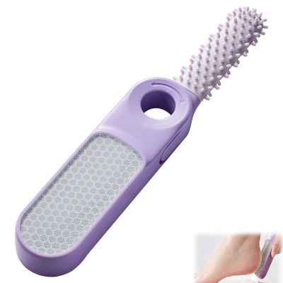 2-in-1 Foldable Foot File with Toe Gap Cleaner, 2026 New Foldable Foot File, Exfoliating Cleaning Brushs Set (Purple)