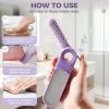 2-in-1 Foldable Foot File with Toe Gap Cleaner, 2026 New Foldable Foot File, Exfoliating Cleaning Brushs Set (Purple) view 3