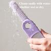 2-in-1 Foldable Foot File with Toe Gap Cleaner, 2 in 1 Toe Cleaning Brush & Foot File Callus Remover Feet in Shower Silicone Gap Brush, Portable Silicone Exfoliating Brush (Purple #1) view 4