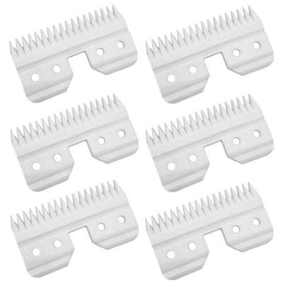 18 Teeth Replacement Ceramic BladesCompatible For WahlPet Dog Clippers And Compatible For MostCompatible For OsterCompatible For Andisdetachable-style(6pcs)