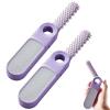 2-in-1 Foldable Foot File with Toe Gap Cleaner, Portable 2 in 1 Toe Cleaning Brush & Foot File Brush, Foots Scrubber Dead Skin Remover (Purple*2) view 1