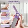 2-in-1 Foldable Foot File with Toe Gap Cleaner, Portable 2 in 1 Toe Cleaning Brush & Foot File Brush, Foots Scrubber Dead Skin Remover (Purple*2) view 2