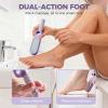 2-in-1 Foldable Foot File with Toe Gap Cleaner, Portable 2 in 1 Toe Cleaning Brush & Foot File Brush, Foots Scrubber Dead Skin Remover (Purple*2) view 3