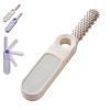 2-in-1 Foldable Foot File with Toe Gap Cleaner, 2 in 1 Toe Cleaning Brush & Foot File Callus Remover Feet in Shower Silicone Gap Brush, Portable Silicone Exfoliating Brush (White #1) view 1