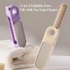 2-in-1 Foldable Foot File with Toe Gap Cleaner, 2 in 1 Toe Cleaning Brush & Foot File Callus Remover Feet in Shower Silicone Gap Brush, Portable Silicone Exfoliating Brush (Purple #2) view 2