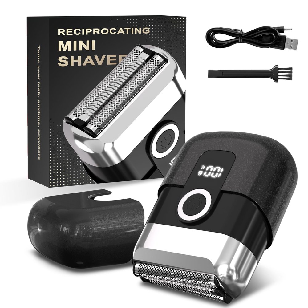 HENZILO Mini Electric Foil Shaver for Men, Cordless Razor for Travel & Home