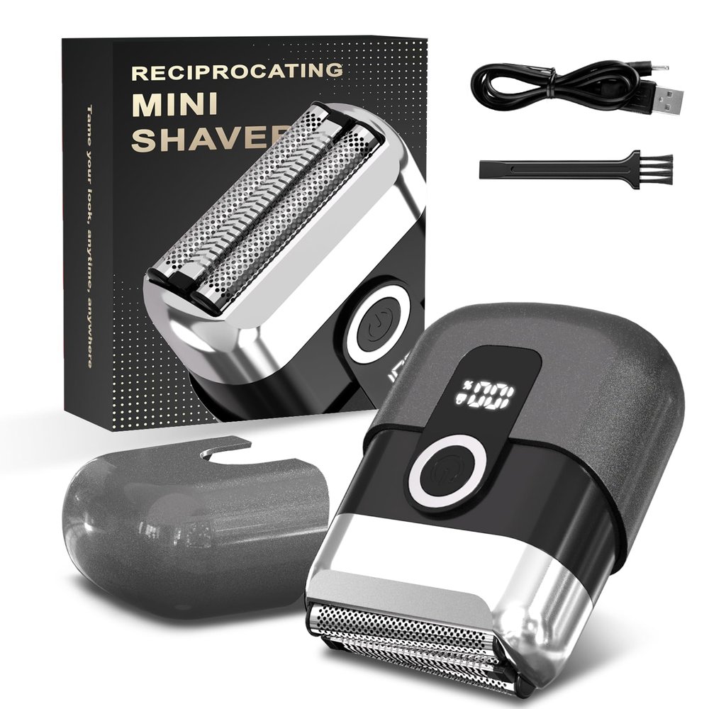 HENZILO Mini Electric Foil Shaver for Men, Cordless Razor for Travel & Home