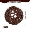 3 PCS Hair Nets for Buns, Elastic Invisible Women Hair Nets Handmade Crochet Scrunchies Bun Holders for Women Skating Ballet and Dance Accessories (Dark Brown) view 2