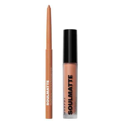 MORPHE Soulmatte Lip Duo - Lip Liner (0.007 oz) & Matte Lipstick (0.13 fl oz) with Vitamin E & Nourishing Oils for Bold, Long-Wear Color & Definition - My Boo