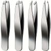 4pcs Set Professional Tweezers Set Perfect For Eyebrow Hair Removal Splinter Very Effortless and Relaxed to Remove (Silver 4 Pcs) view 1
