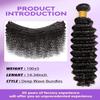 12A Deep Wave Human Hair Bundles 10.27 Inch Curly Bundles Human Hair 100% Unprocessed Brazilian Virgin Deep Curly Weave 1 Bundle Water Wavy Hair Extensions Real Human Hair 1B Bundle for Women view 2