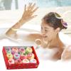 LUCKDANO 12PCS Christmas Bath Bombs Set, Organic Essential Oil Bath Salt Balls for Relaxation, with Santa Claus Snowman Elk Design for Women Girls view 4