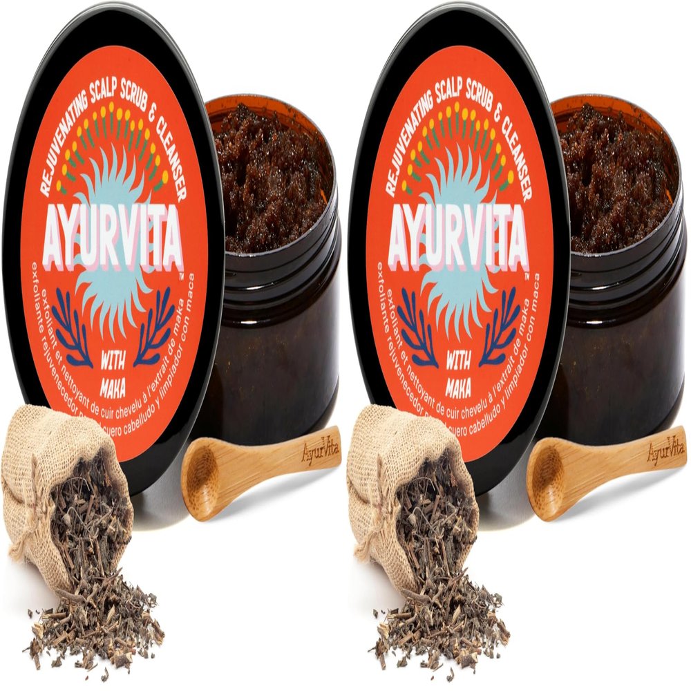 Ayurvita Scalp Scrub & Cleanser  Perfect Exfoliating Scalp Care - Best for Hair Care & Hair Growth - Instant Relief for Irritated Scalps  Restorating Ayurvedic Hair Treatment - 6.7 oz (Pack of 2)