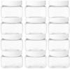 12 Pack 4 oz Plastic Jars with Lids  Clear Empty Containers for Cosmetic Creams, Scrubs, Balms, Travel Supplies, Crafts, DIY Projects, Slime and Storage view 1