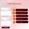 12 Pack 4 oz Plastic Jars with Lids  Clear Empty Containers for Cosmetic Creams, Scrubs, Balms, Travel Supplies, Crafts, DIY Projects, Slime and Storage view 3